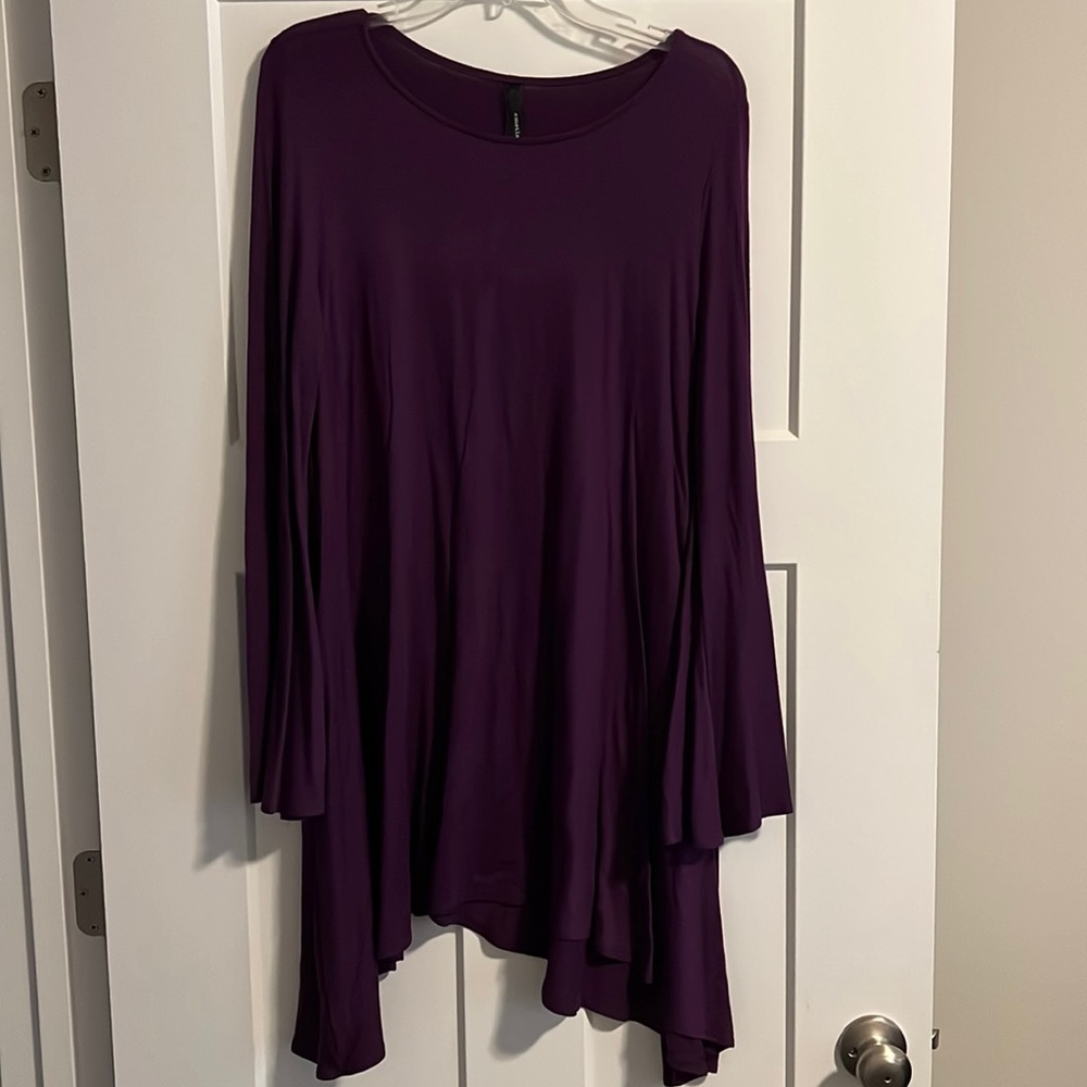 Dark Purple Long Sleeve Dress